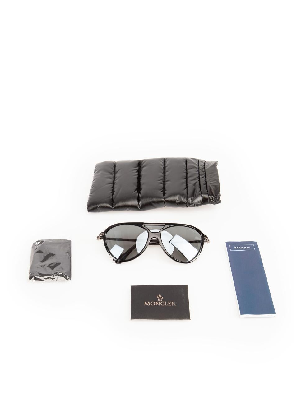 Moncler Gafas de Sol Piloto Espejo Negro 4