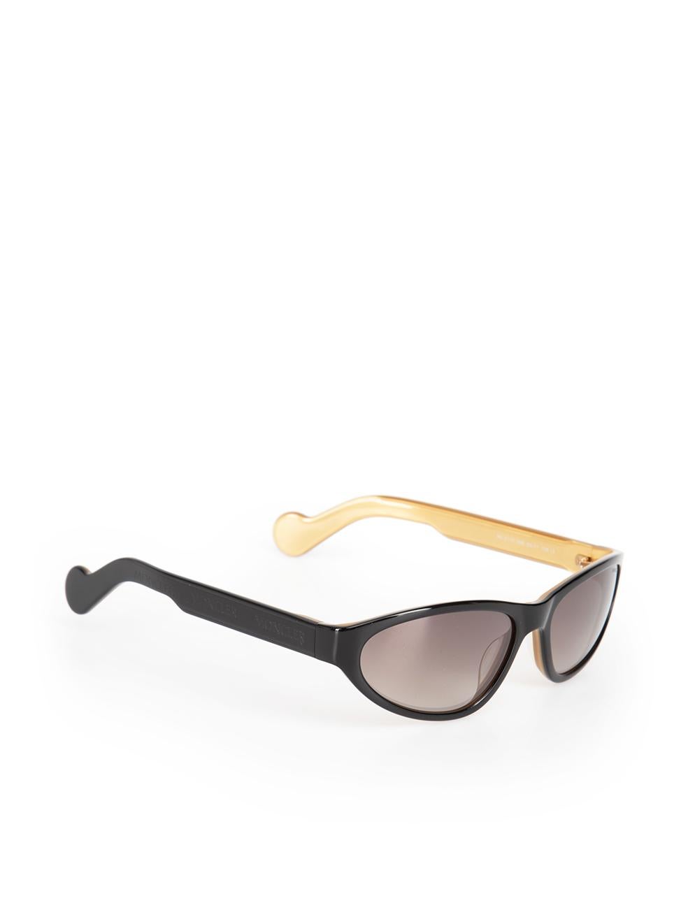 Brown Moncler Black Oval Gradient Sunglasses