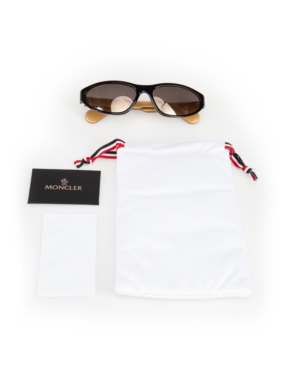 Moncler Black Oval Gradient Sunglasses 3