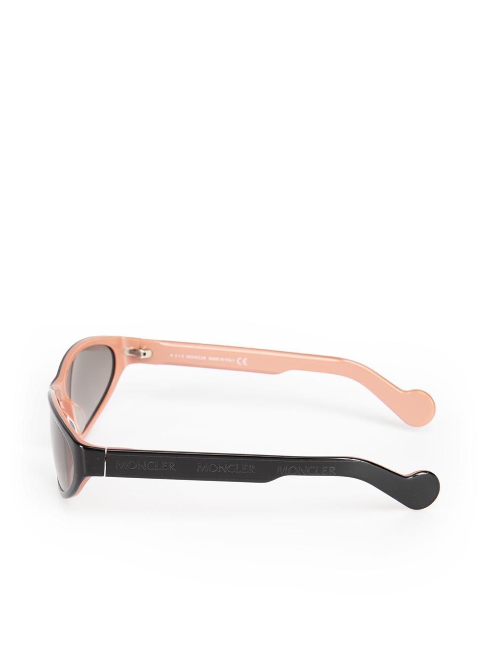 Women's Moncler Black & Pink Oval Gradient Sunglasses For Sale