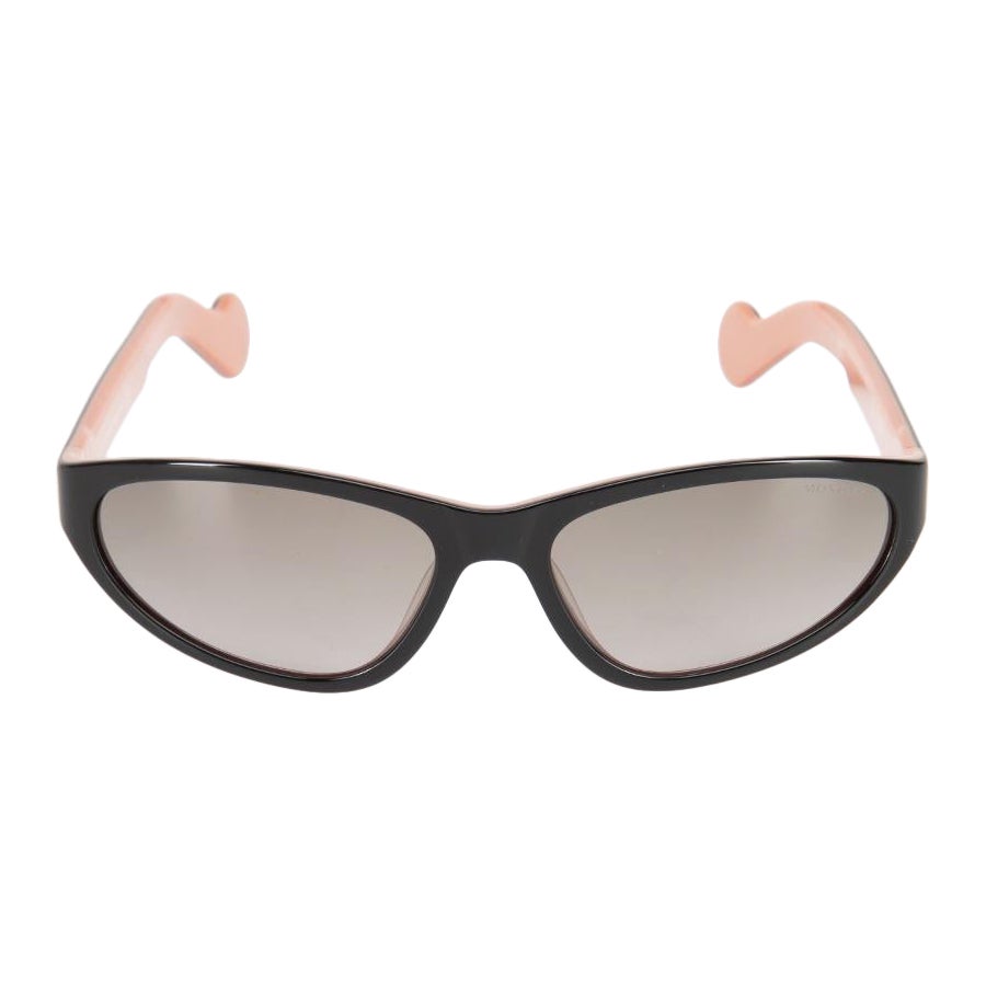 Gafas de sol Moncler Gradiente Oval Negro y Rosa