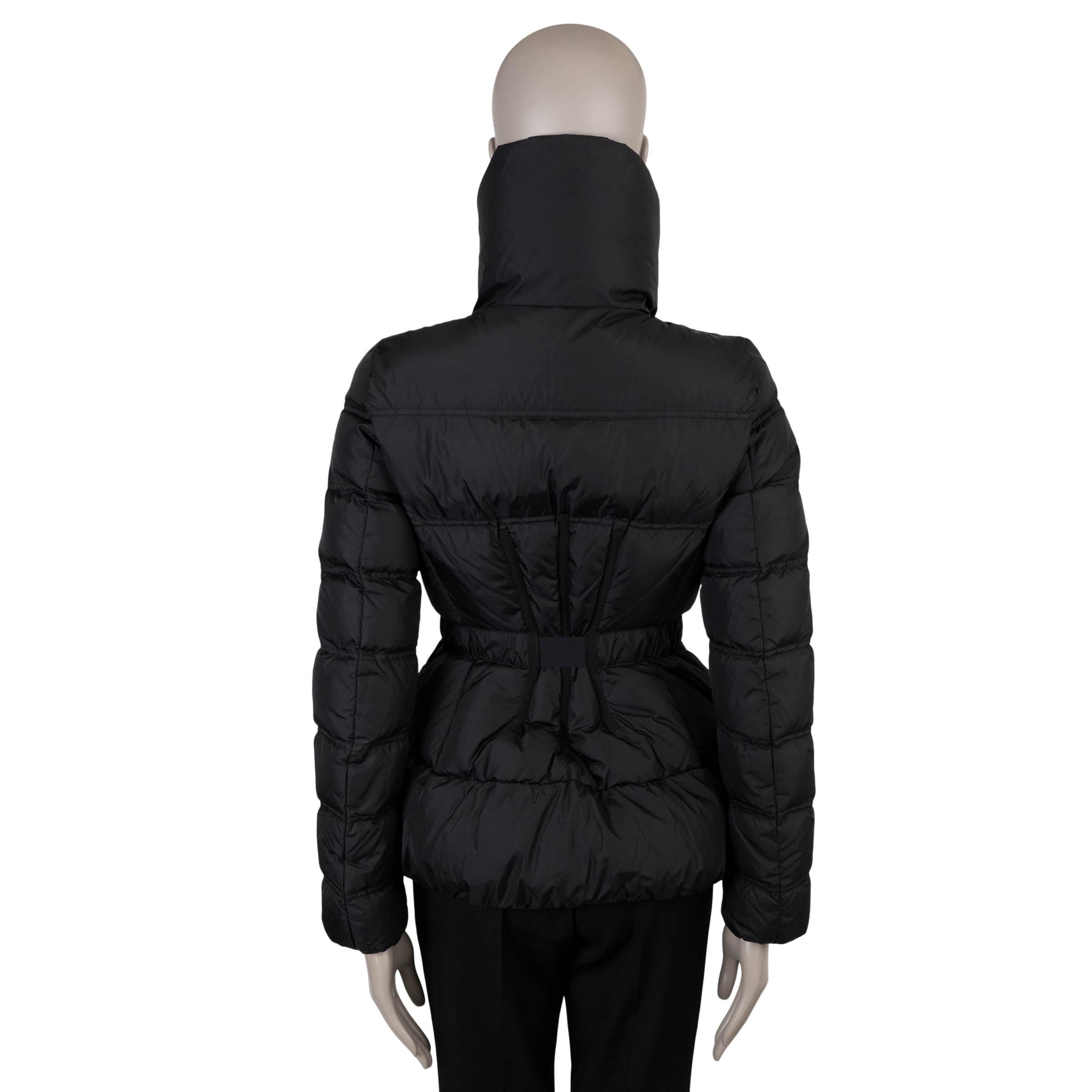 MONCLER black polyamide 2019 ALOUETTE BELTED DOWN Jacket 1 S For