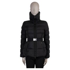 MONCLER black polyamide 2019 ALOUETTE BELTED DOWN Jacket 1 S