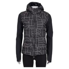 Moncler Black Printed Hooded Down Jacket Puffer Size M Lightweight