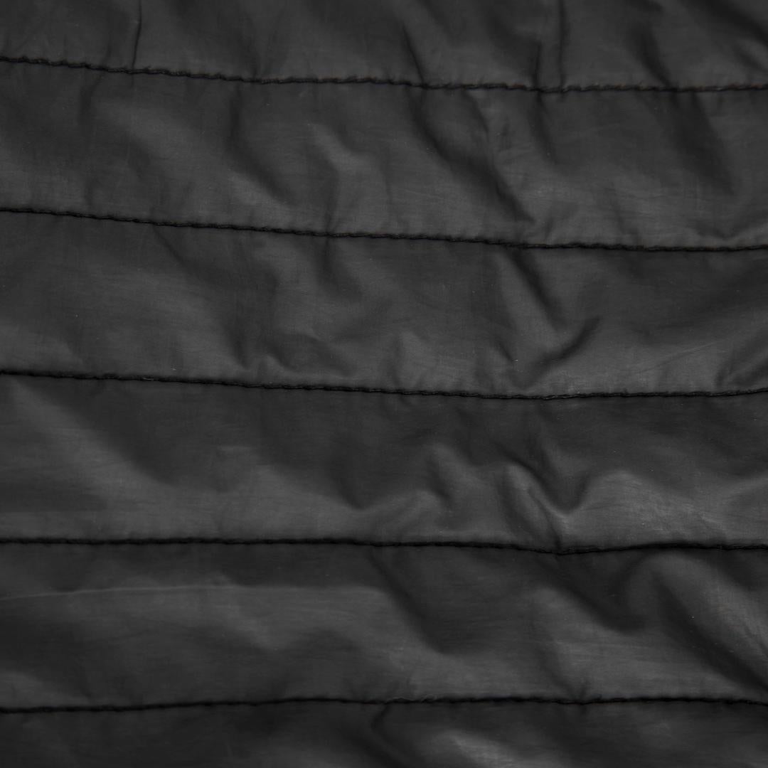 Moncler Black Quilted Biker Fur Hood Jacket Size S In Good Condition For Sale In London, GB