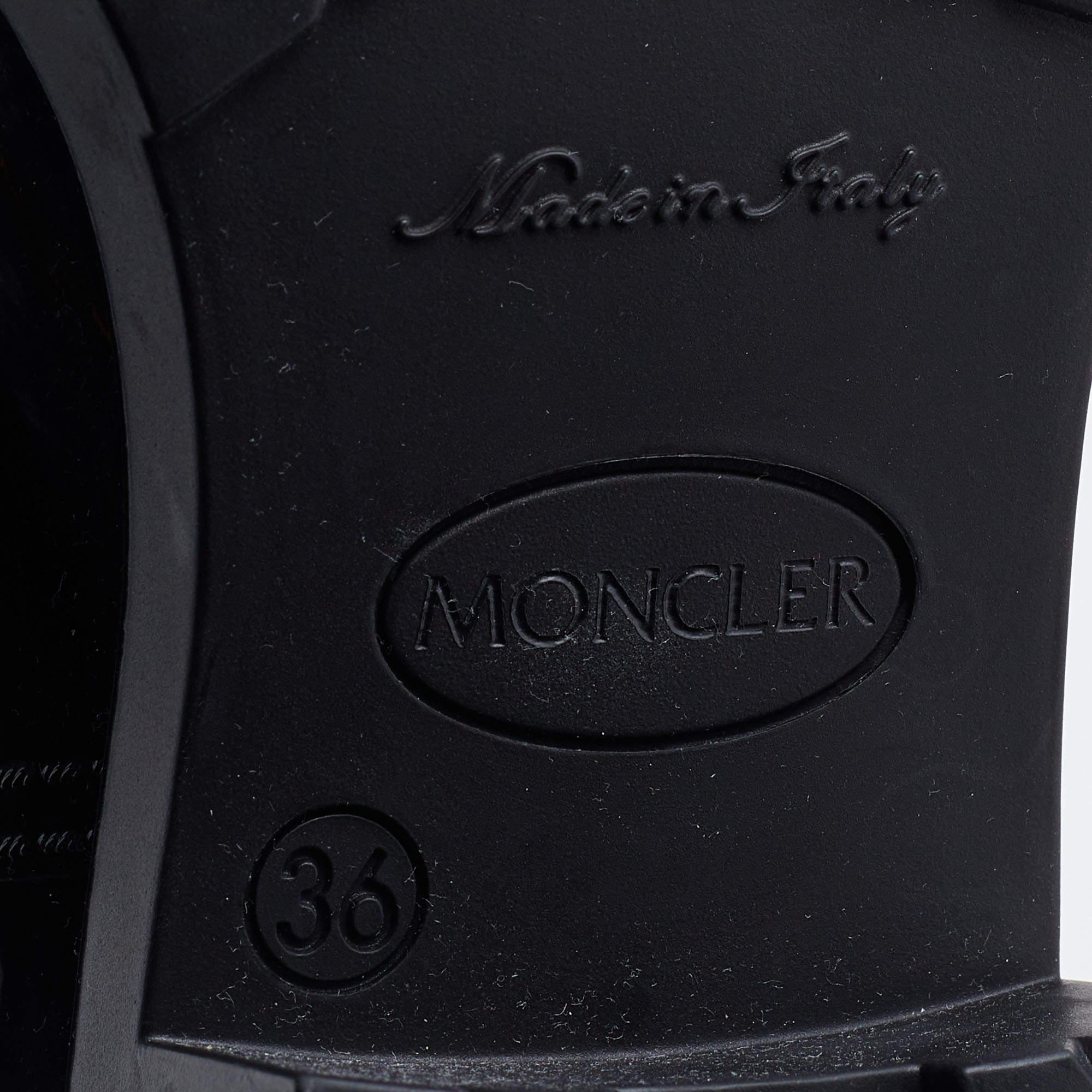 Moncler Black Rubber Ginger Rain Boots Size 36 3