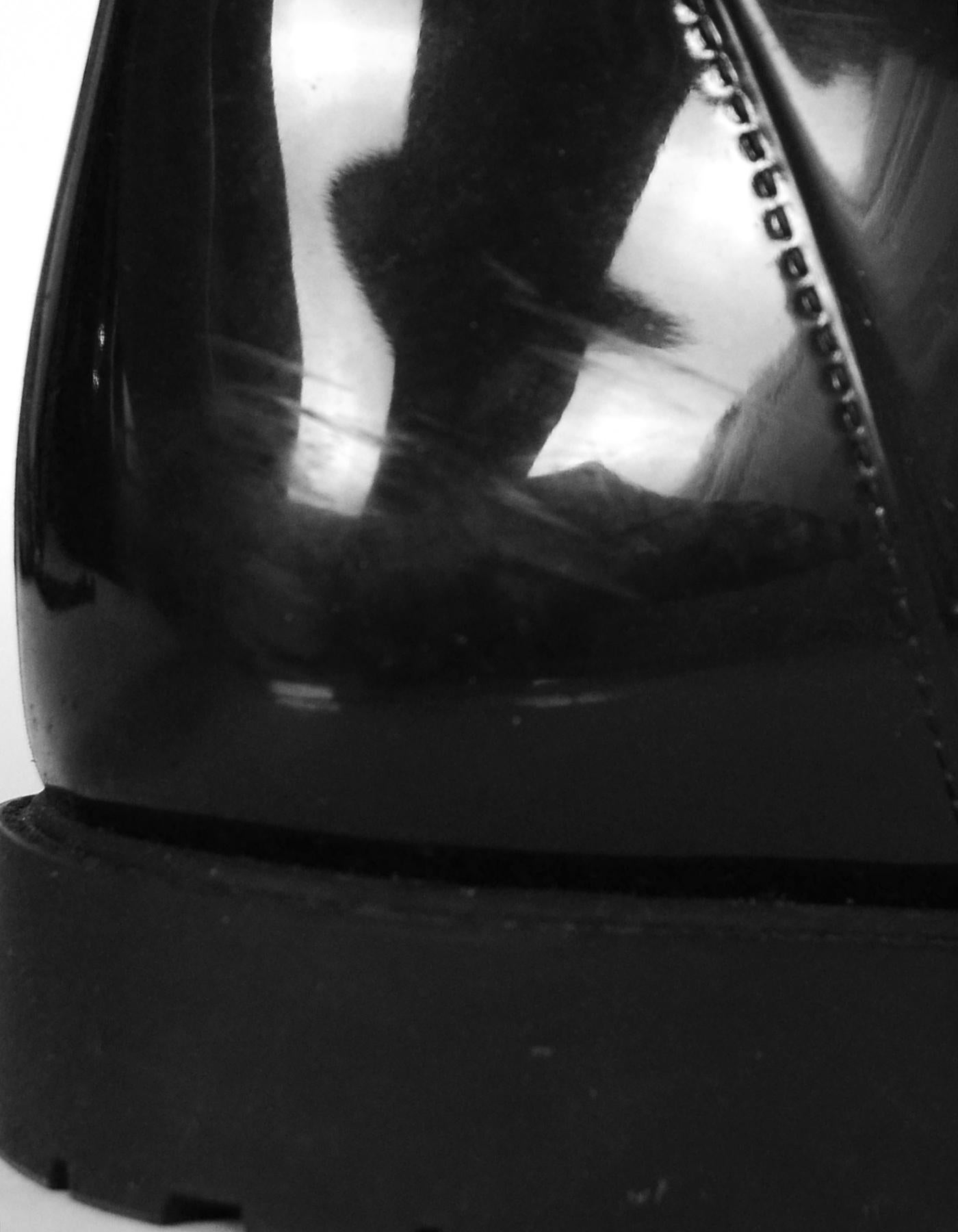 Moncler Black Rubber Rain Boots with Detachable Quilted Down sz 36 3