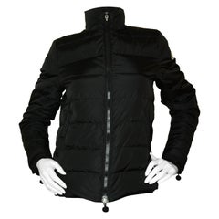 moncler made in romania Used Moncler Black Serica Down Puffer Jacket sz 2/ Medium