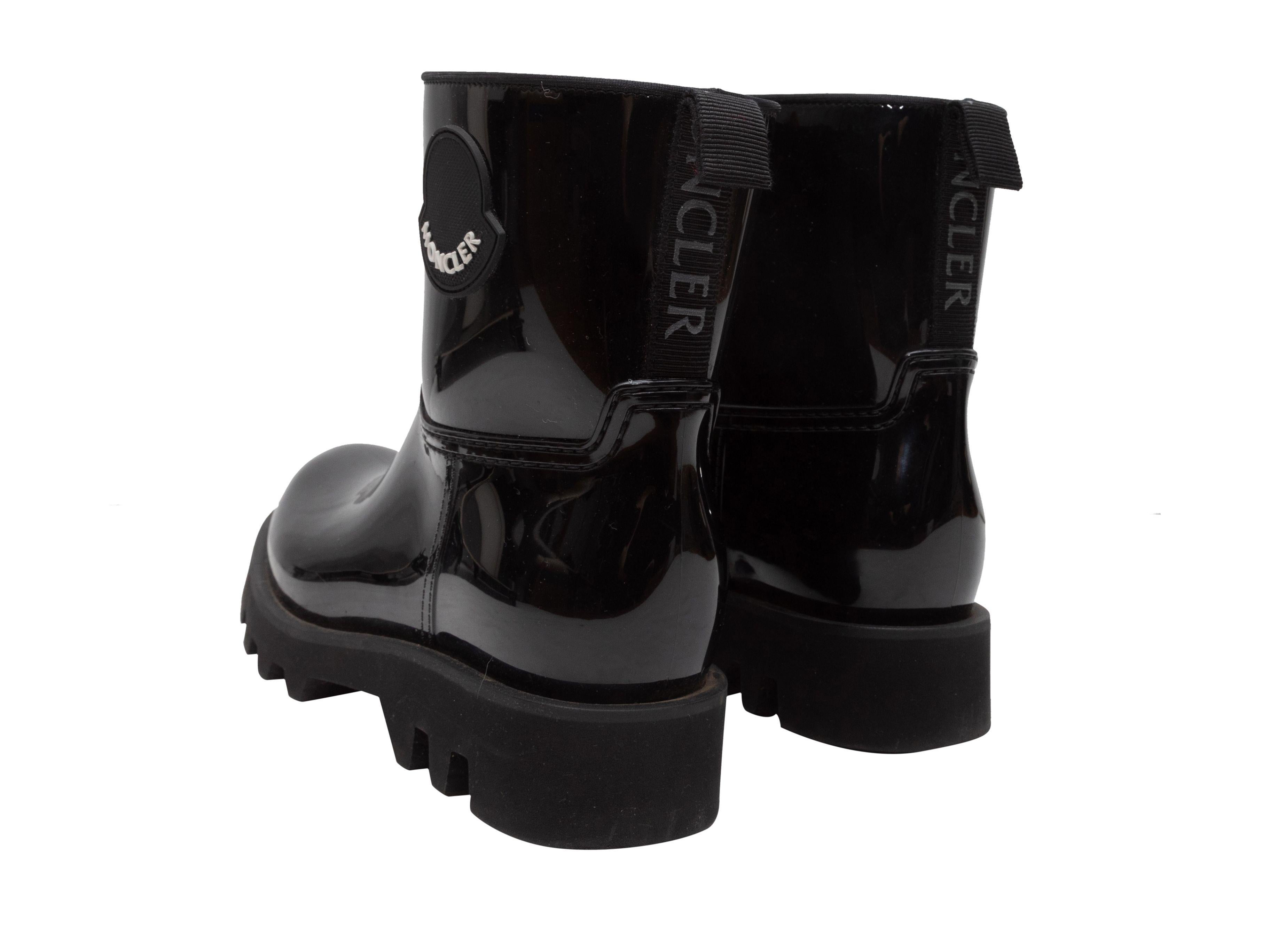 Moncler Black Short Rubber Rain Boots 1