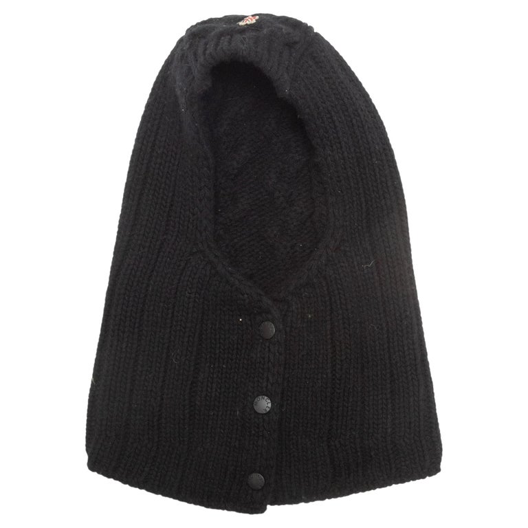 Moncler Black Virgin Wool Balaclava For Sale at 1stDibs