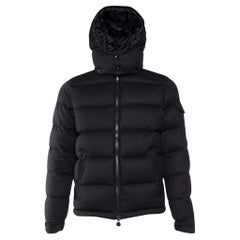 Used Moncler Black Wool Down Montgenevre Hooded Jacket M
