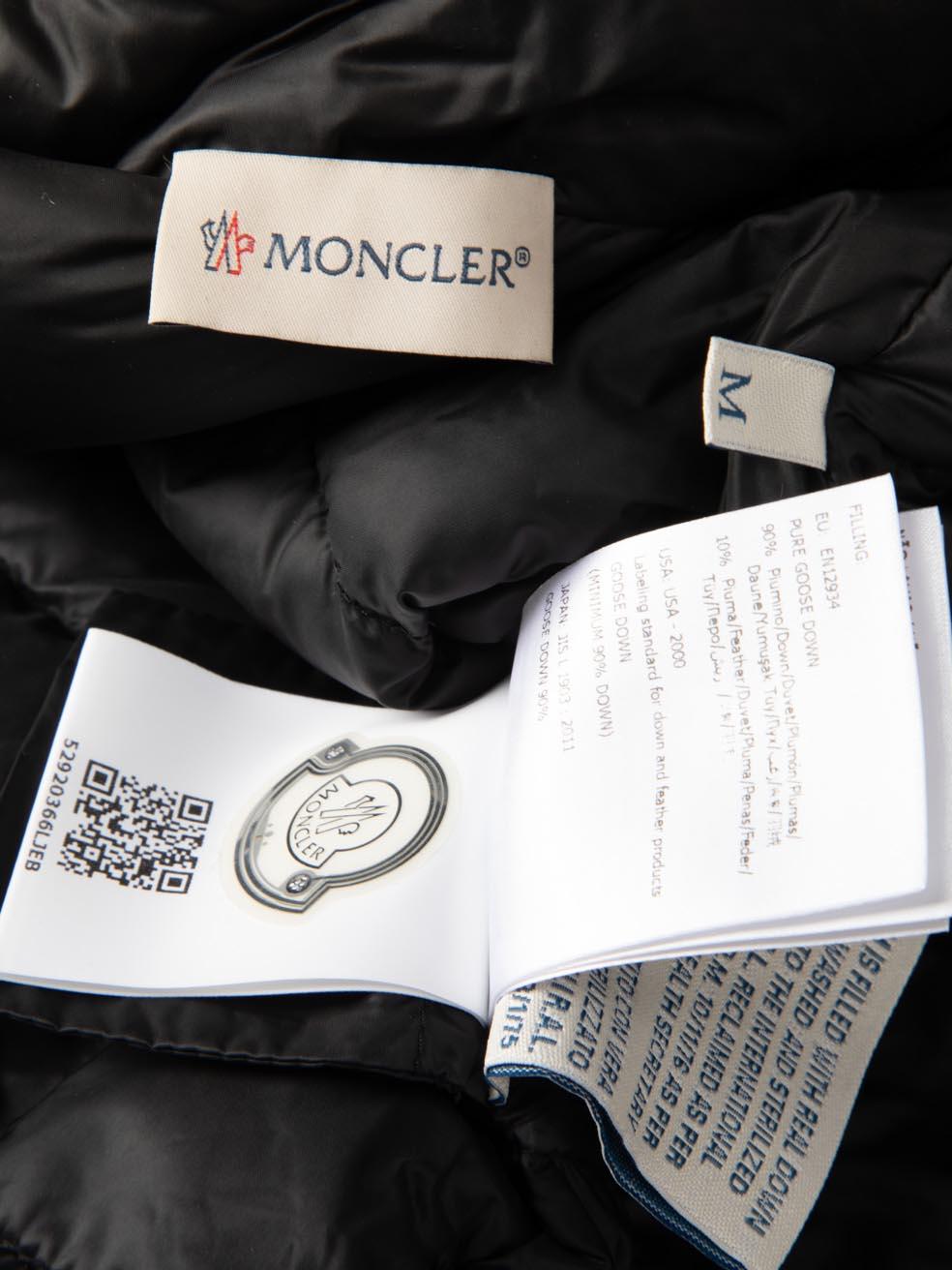 Moncler Black Wool Puffer Panelled Cardigan Size XL 4