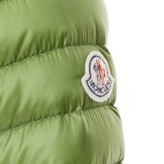 MONCLER Blen Giubotto green horizontal down quilted zip up jacket Sz.1 S