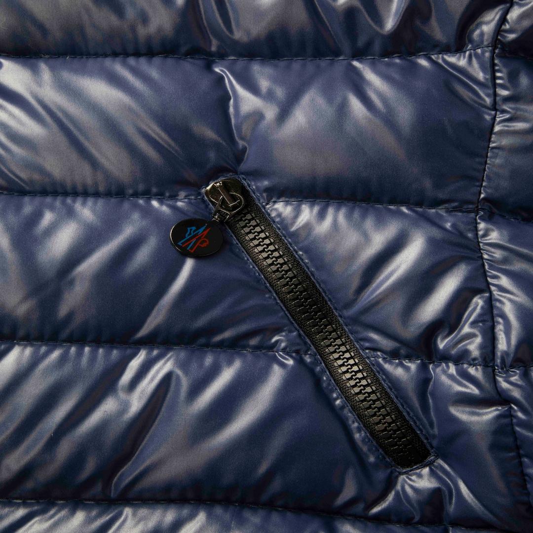 Women's Moncler Blue Bady Hooded Down Jacket Size L For Sale