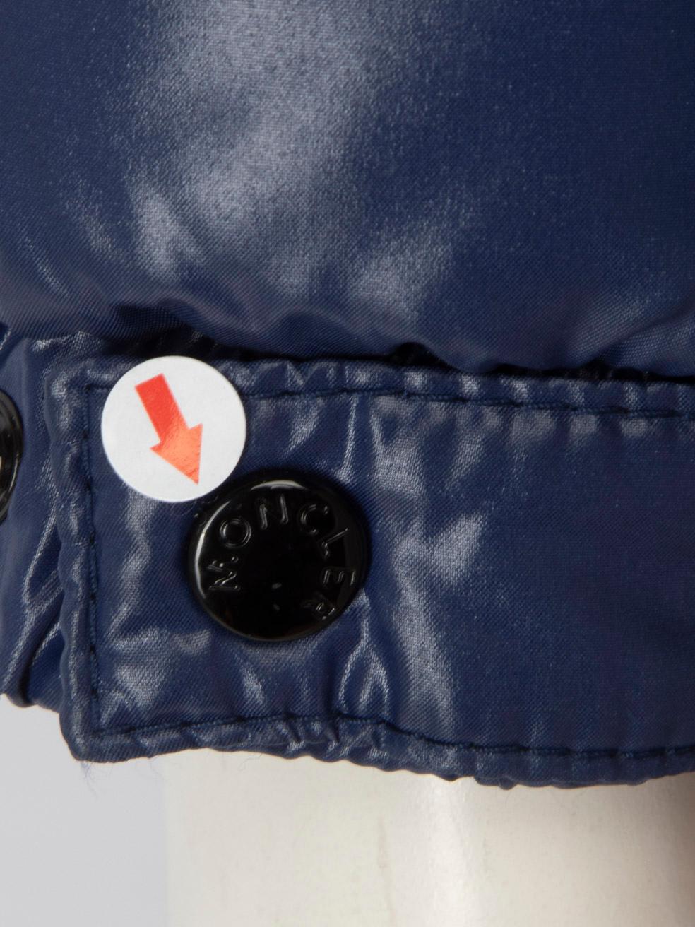 Moncler Blue Bady Hooded Down Jacket Size L For Sale 3