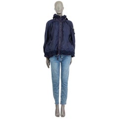 MONCLER blue BRODERIE ANGLAISE Windbreaker Jacket 2 M