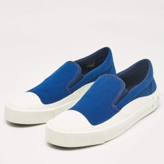 Moncler Blue Denim Petit Leave No Trace Slip On Sneakers Size 45