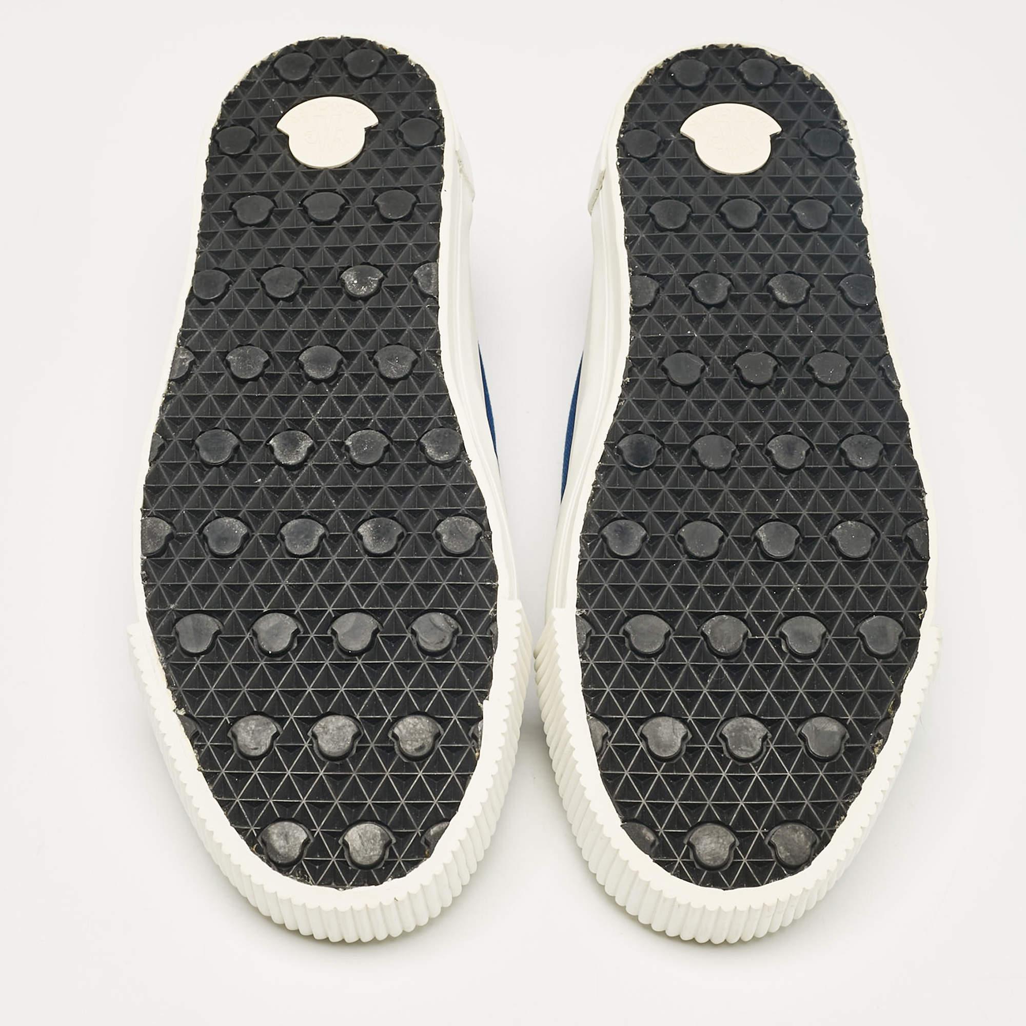 Moncler Blue Denim Petit Leave No Trace Slip On Sneakers Size 45 For Sale 1