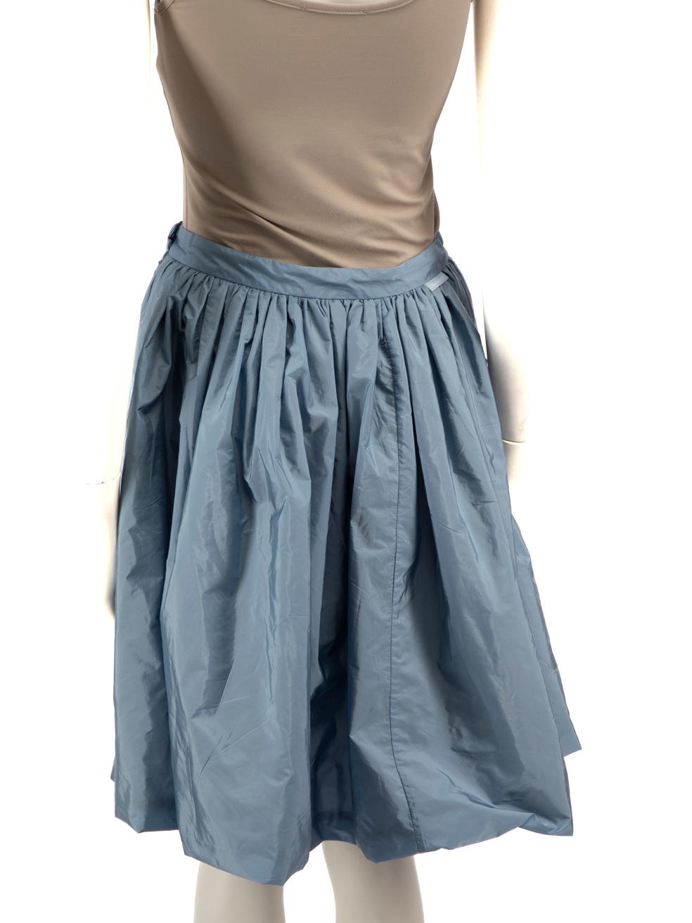 Gray Moncler Blue Knee-Length Skirt Size M