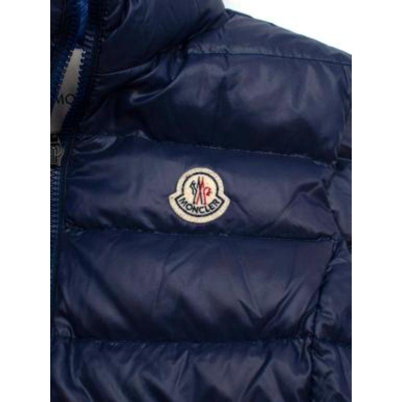 Moncler Blue Puffer Coat In Good Condition For Sale In London, GB