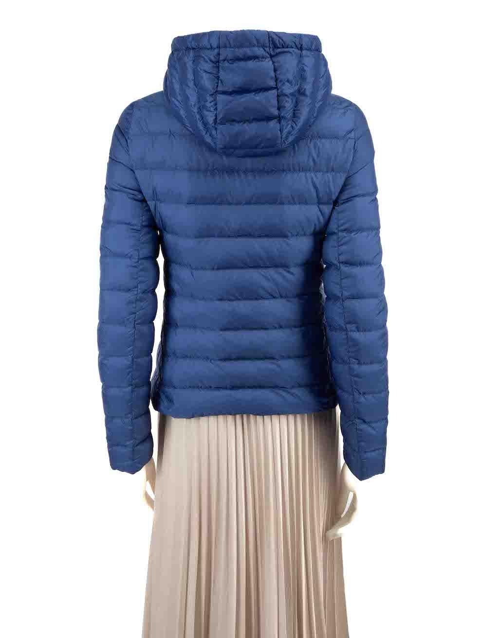 Moncler Blue Seoul Longue Saison Down Jacket Size M In Good Condition For Sale In London, GB