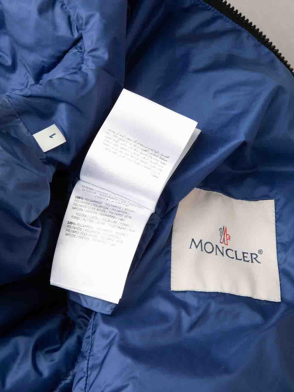 Moncler Veste longue saison Séoul bleue taille M en vente 3