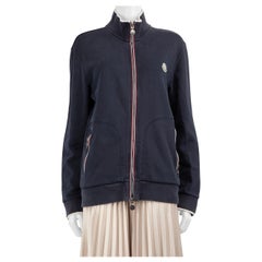 Used Moncler Blue Zip Up Sweatshirt Jacket Size M