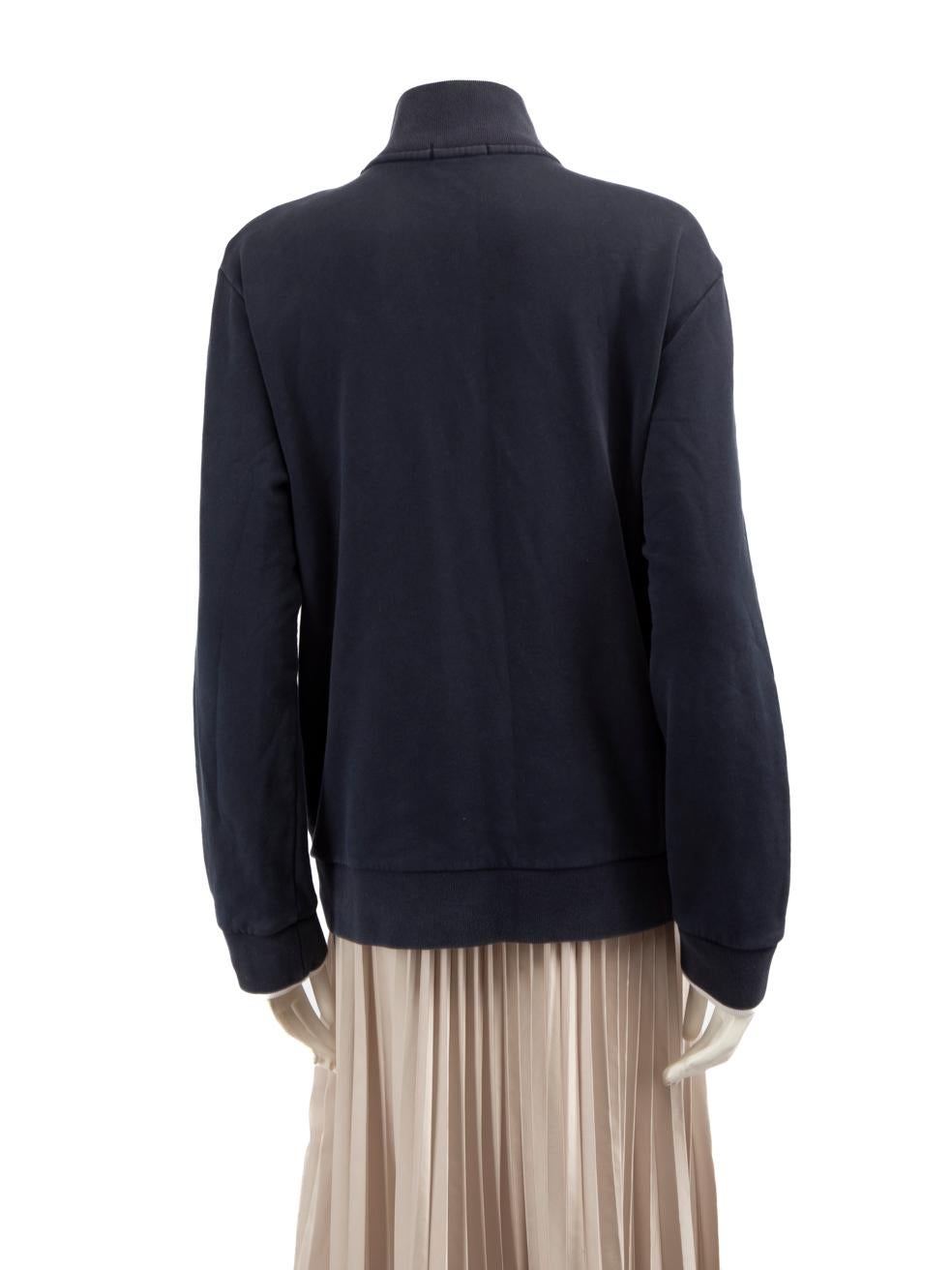 Black Moncler Blue Zip Up Sweatshirt Jacket Size XS For Sale