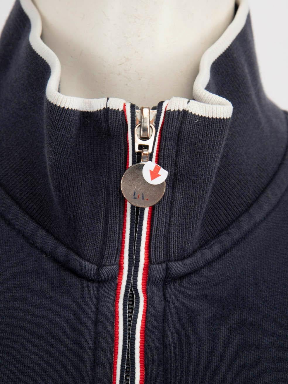 Moncler Blue Zip Up Sweatshirt Jacket Size XS For Sale 1