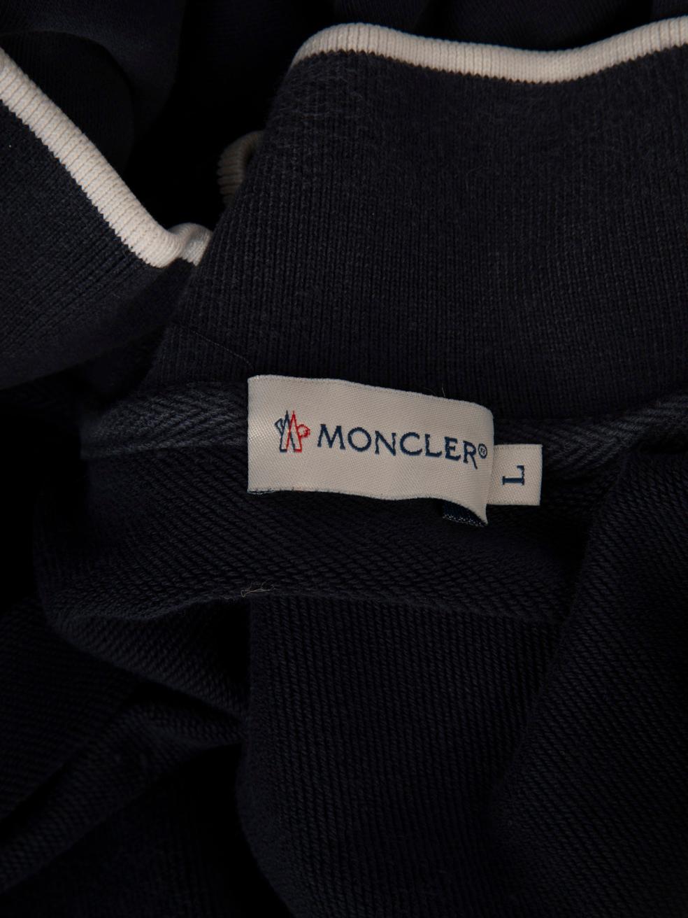 Moncler Blue Zip Up Sweatshirt Jacket Size XS For Sale 2