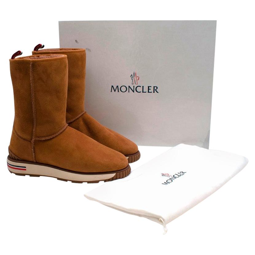 Moncler Brown Gaby shearling-lined Boots - Size EU 41