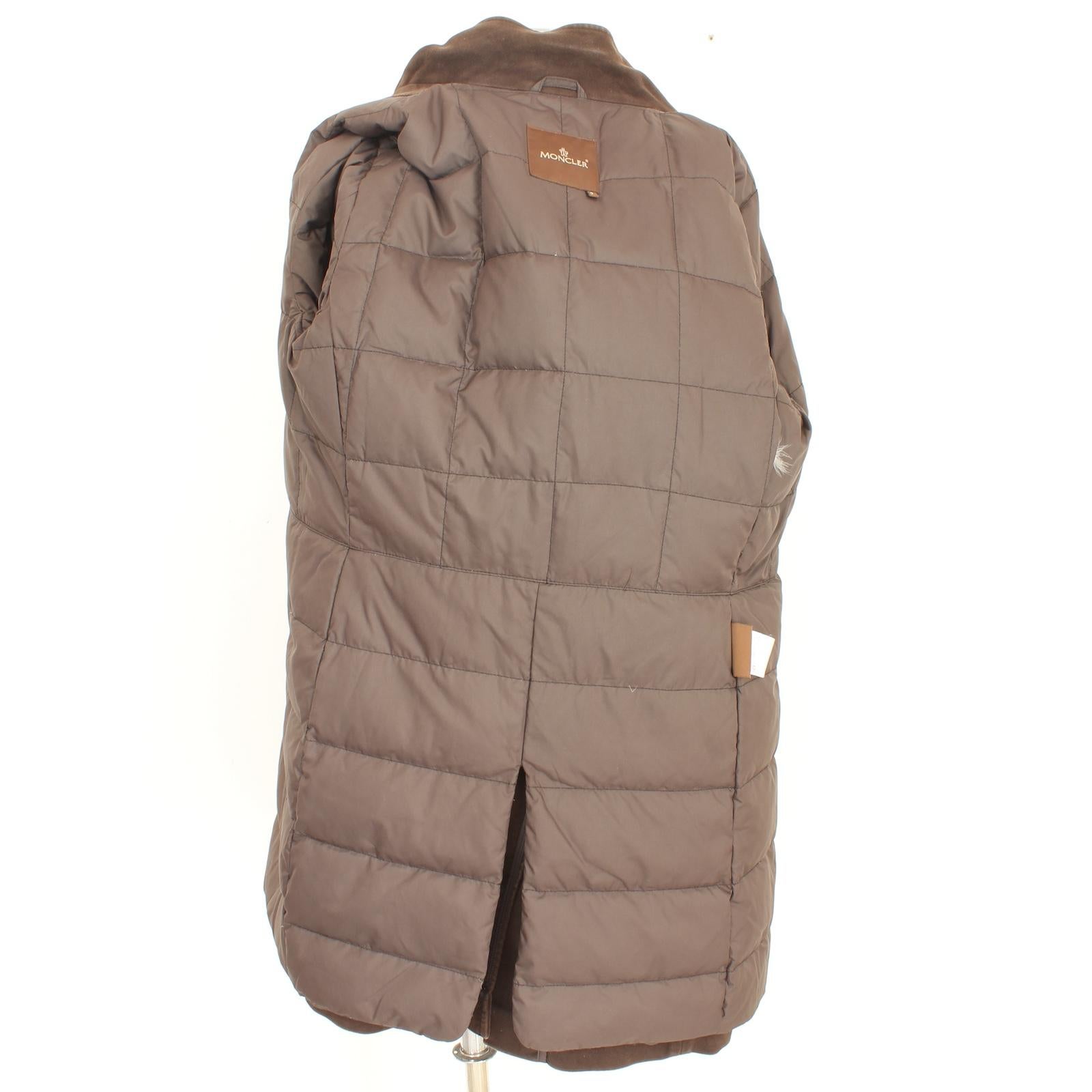 Moncler Brown Long Goose Down Coat 2000s For Sale 3