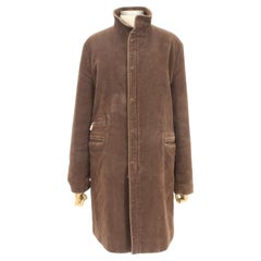 Manteau long en duvet d'oie Moncler Brown 2000s