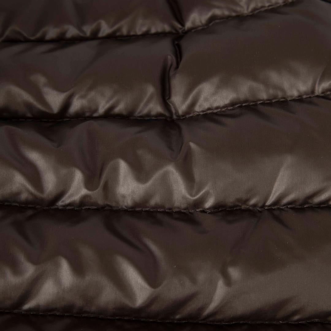 Nero Moncler Cappotto trapuntato marrone Taglia M. in vendita