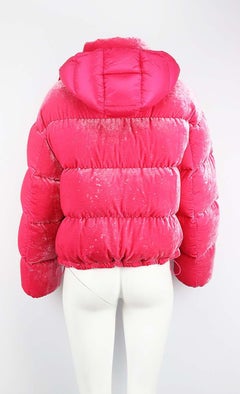 Moncler Caille Quilted Velvet Down Jacket UK 12