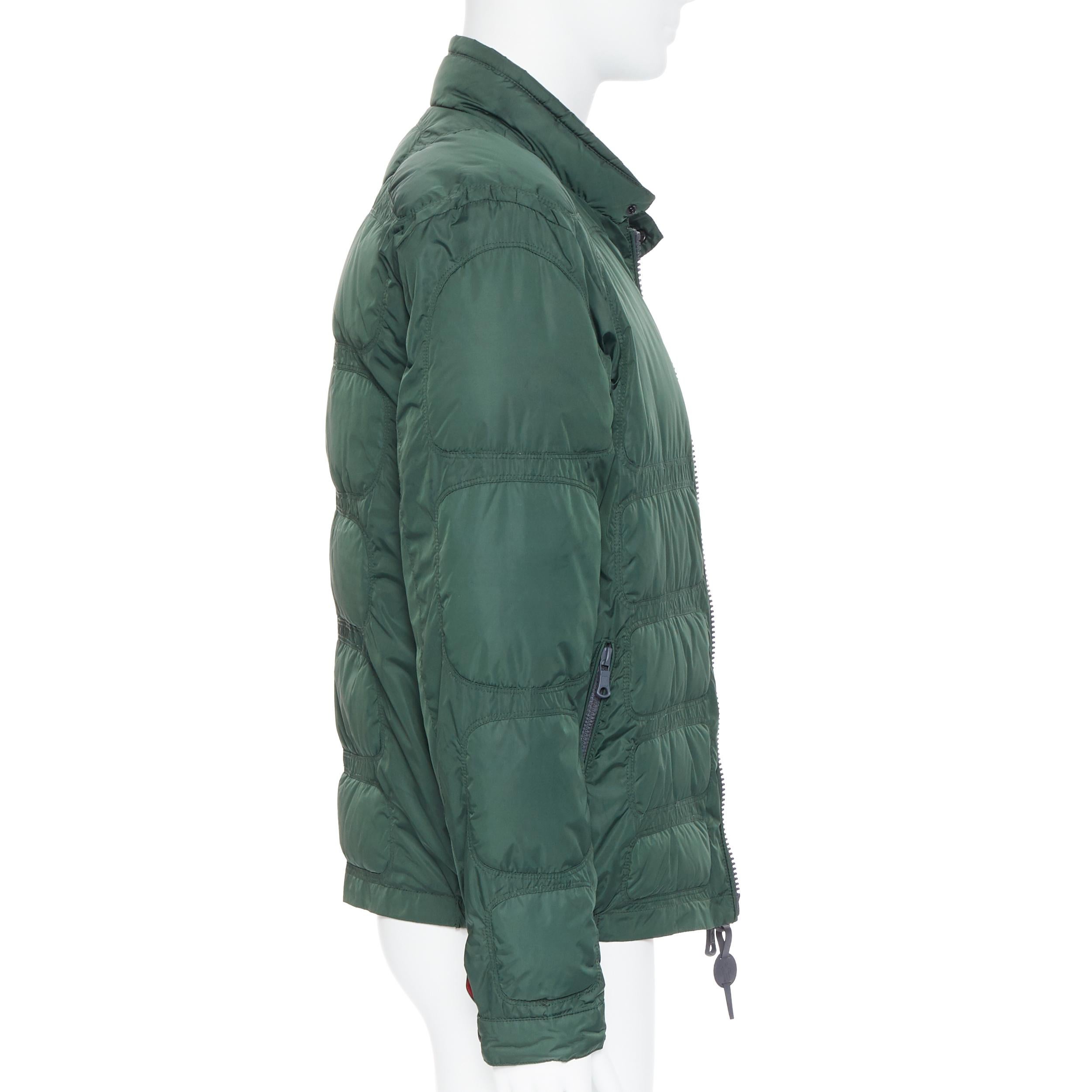 Black MONCLER Cheriton Giubbotto green down feather padded puffer winter jacket US3 L