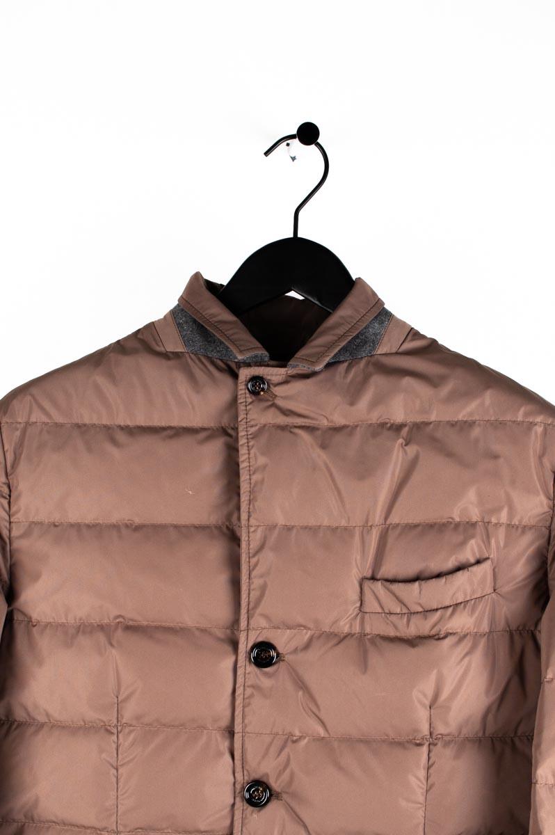 Item for sale is 100% genuine Moncler Clavier Down Puffer Men Jacket 
Color: Light Brown
(An actual color may a bit vary due to individual computer screen interpretation)
Material: 77% polyester, 23% polyamide/nylon
Tag size: 3(M)
This jacket is
