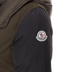 MONCLER Cordial Giubbotto khaki green cotton down padded puffer jacket 14Y XS