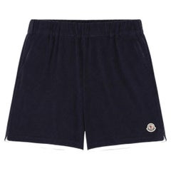 Moncler Cotton-Blend Logo Detail Terry Shorts