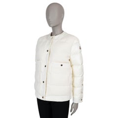 MONCLER cream nylon MIRIAM QUILTED TWEED Puffer Jacket 3 L