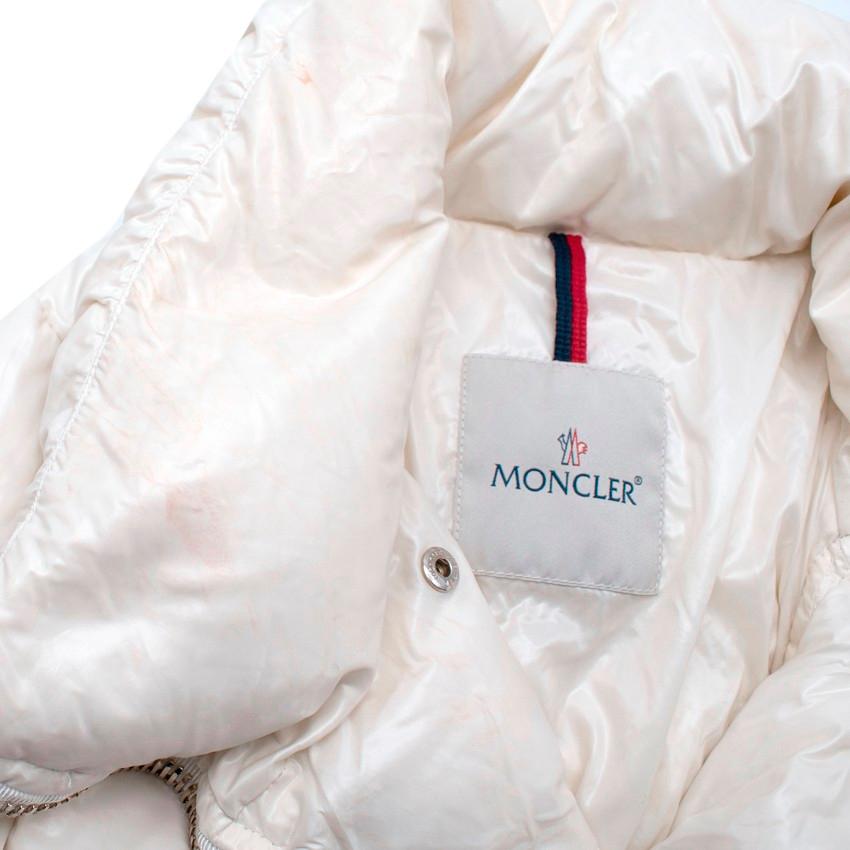 Women's Moncler Cream Nylon Padded Down Jacket For Sale