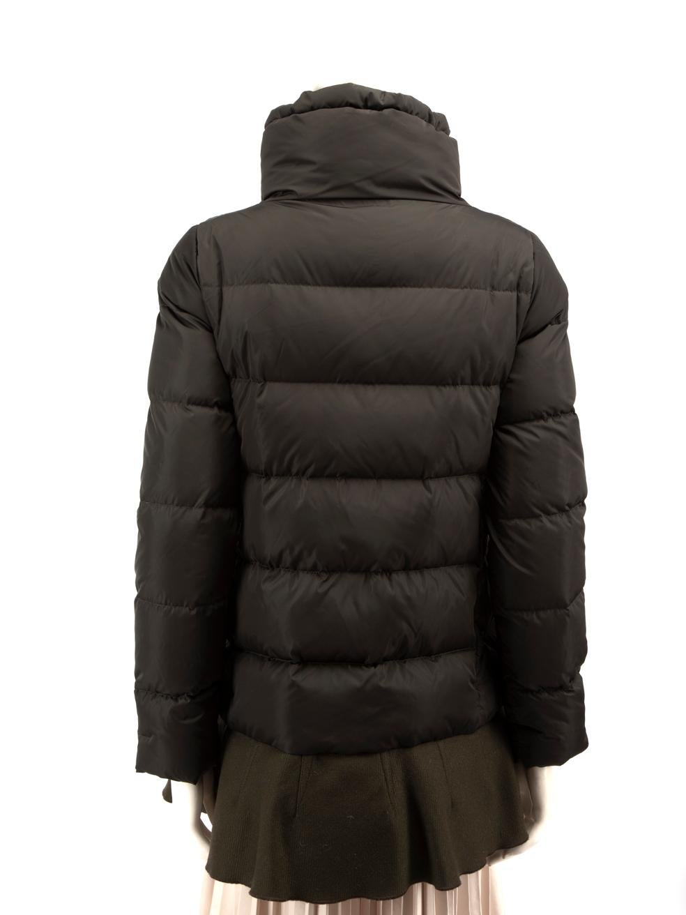Black Moncler Dark Green Viburnum Down Jacket Size XXL For Sale