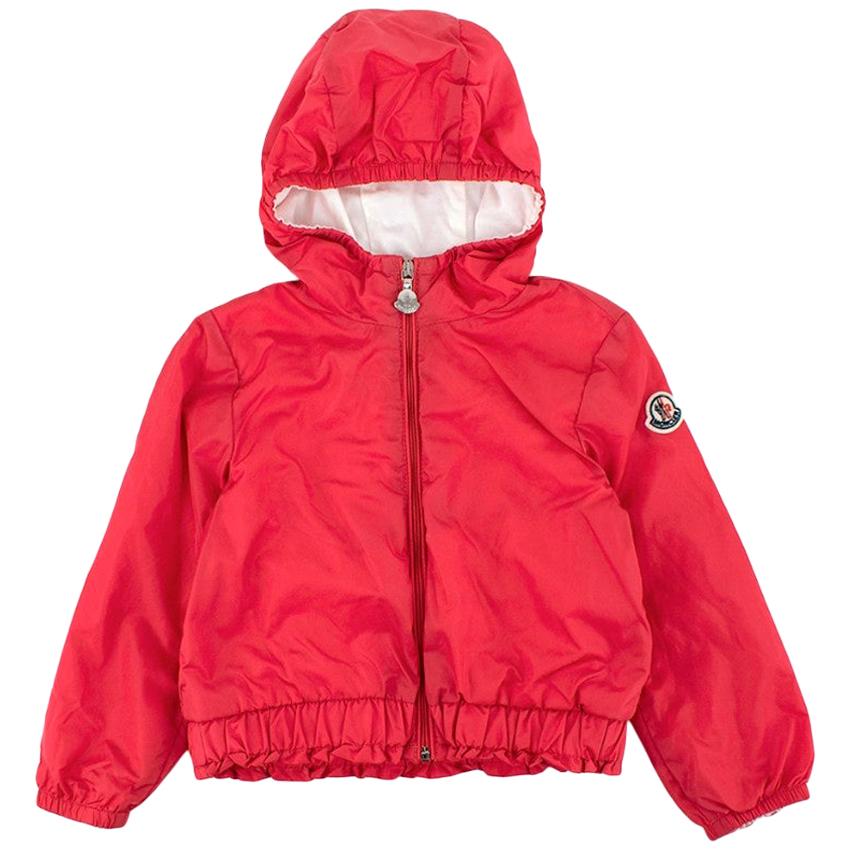 Moncler Dark Pink Hooded Kids Jacket - 2 Years For Sale
