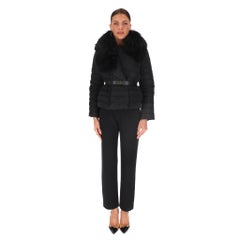 Moncler Down Fur-Trim Hood Jacket