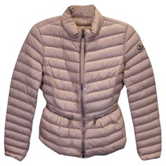 Moncler Down Jacket in Pastel Pink Nylon