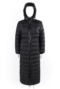 MONCLER F/W 2018 “Grue” Black Hooded Quilted Long Down Puffer Coat Jacket NWT
