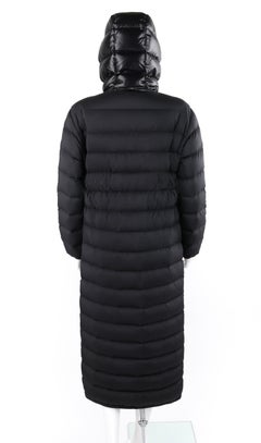 MONCLER F/W 2018 “Grue” Black Hooded Quilted Long Down Puffer Coat Jacket  NWT at 1stDibs | moncler grue coat, grue moncler