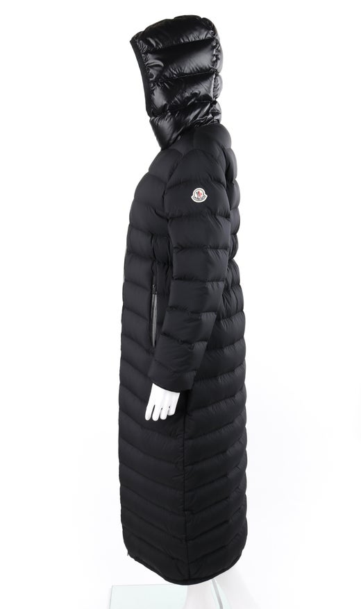 MONCLER F/W 2018 “Grue” Black Hooded Quilted Long Down Puffer Coat Jacket  NWT at 1stDibs | moncler grue coat, grue moncler
