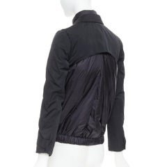 MONCLER G32-003 black layered down filled puffer tuxedo blazer top