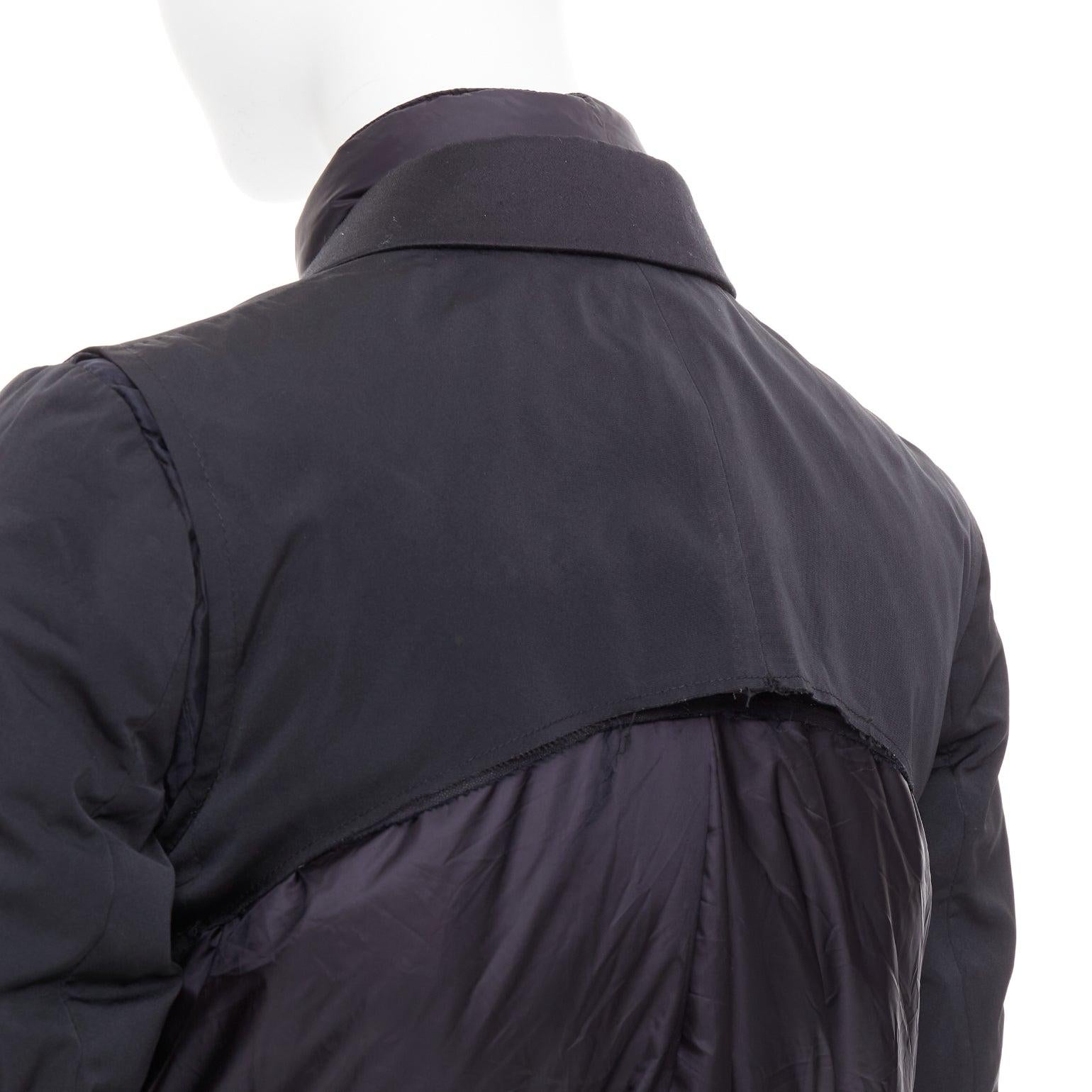 MONCLER G32-003 black layered down filled puffer tuxedo blazer top For Sale 2
